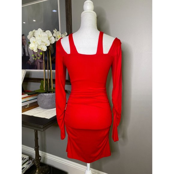 Revolve x Susana Monaco Ivy 16" Long Sleeve Dress Perfect Red Women’s Size XS - Picture 10 of 12